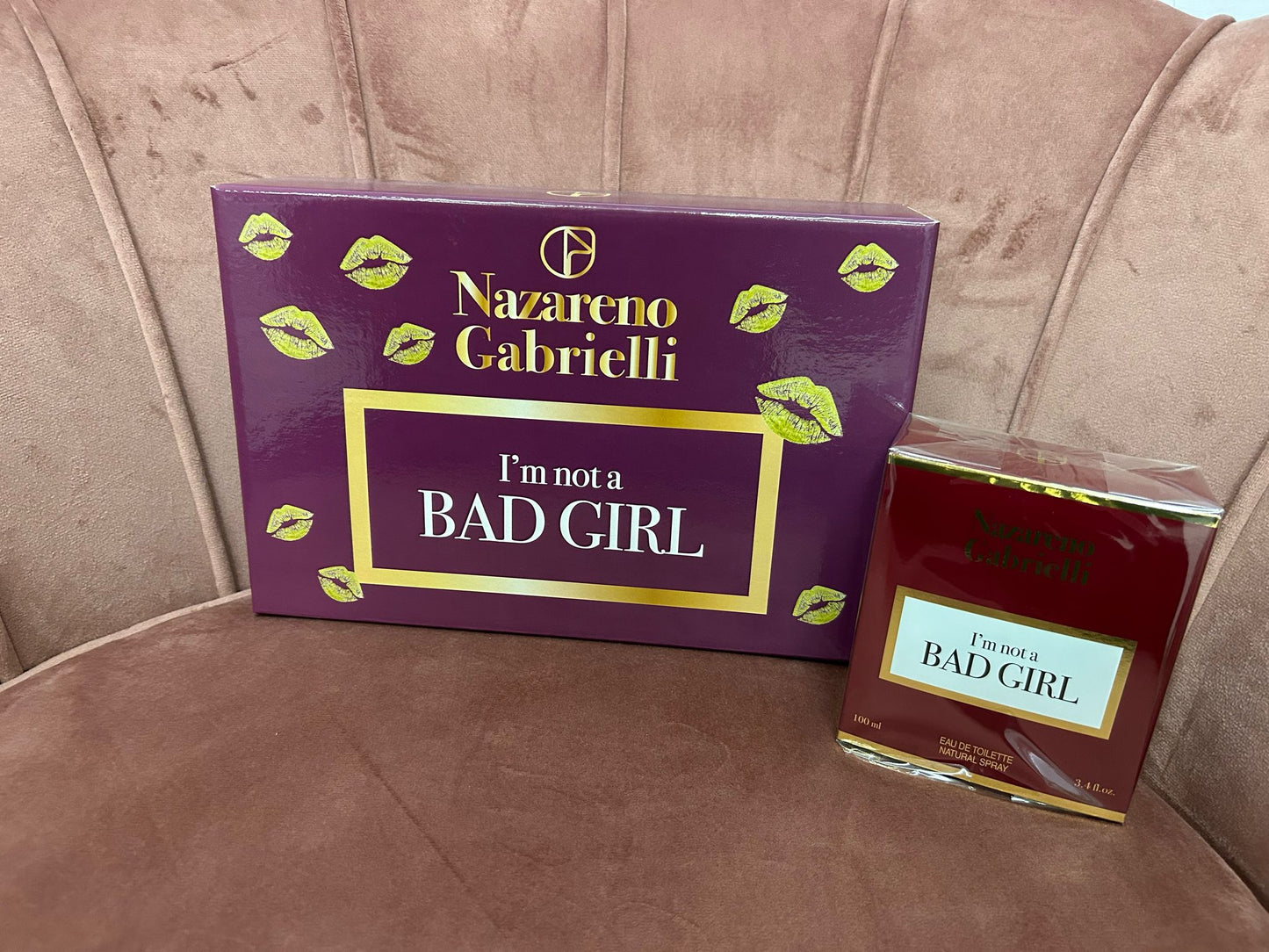 BOX NAZARENO GABRIELI PROFUMO I'M NOT A BAD GIRL  + BORSA A SACCO DONNA