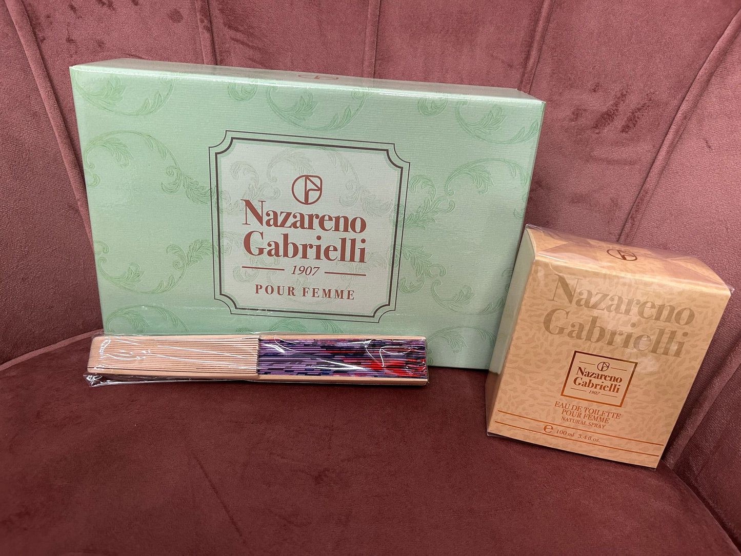 BOX NAZARENO GABRIELI PROFUMO  EU DE TOILETTE + VENTAGLIO DONNA