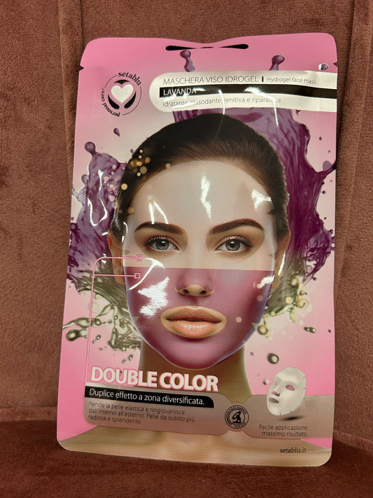 SETABLU MASCHERA VISO IDROGEL LAVANDA. IDRATANTE, RASSODANTE, LENTIVA  E RIPARATRICE DOUBLE COLOR